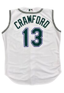 Circa 2003 Carl Crawford Tampa Bay Devil Rays Game-Used Jersey