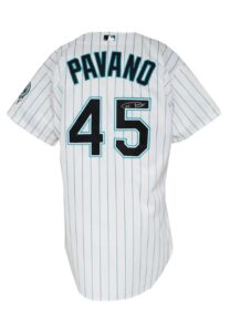 Circa 2003 Carl Pavano Florida Marlins Game-Used & Autographed Home Jersey