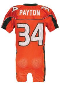 Circa 2003 Jarrett Payton University of Miami Hurricanes Game-Used & Autographed Home Jersey