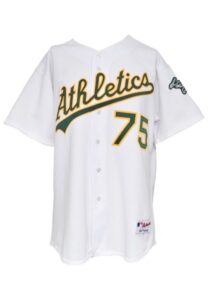 Circa 2004 Barry Zito Oakland Athletics Game-Used & Autographed Home Jersey