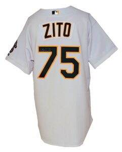 Circa 2004 Barry Zito Oakland Athletics Game-Used & Autographed Home Jersey