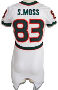 Circa 2005 Sinorice Moss University of Miami Hurricanes Game-Used Road Jersey