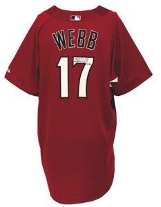 Circa 2008 Brandon Webb Arizona Diamondbacks Worn & Autographed Batting Practice Jersey