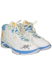 Circa 2008 Carmelo Anthony Denver Nuggets Game-Used & Dual Autographed PE Sneakers