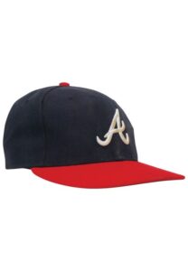 Circa 2010-11 Atlanta Braves Game-Used Home Cap Attributed to Chipper Jones