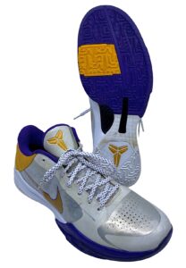 Circa 2010 Kobe Bryant LA Lakers Game-Used & Signed “Kobe 5” Shoes