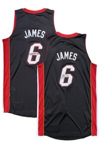 Circa 2011 LeBron James Miami Heat Autographed Pro Cut Jerseys