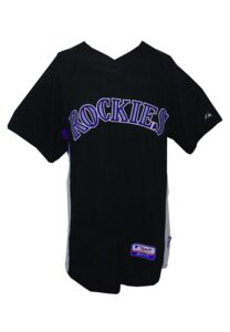 Circa 2011 Rafael Betancourt Colorado Rockies Worn & Autographed Batting Practice Jersey with Undershirts & Warm-Up Pullover