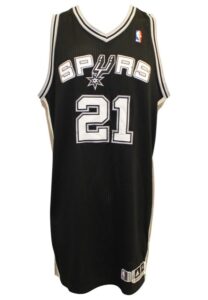 Circa 2011 Tim Duncan San Antonio Spurs Game-Used Road Jersey 