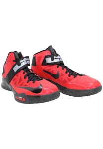 Circa 2012 LeBron James Miami Heat Game-Issued Soldier VIIs Shoes