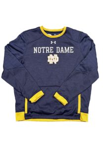 Circa 2016 Brian Kelly Notre Dame Coach-Worn Sideline Pullover