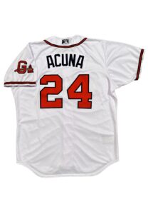 Circa 2018 Ronald Acuna Jr. Gwinnett Braves Game-Used Minor League Jersey