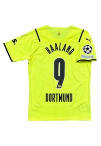 Circa 2021 Erling Haaland Borussia Dortmund Match-Used Jersey