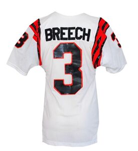 Circa Mid 1980s Jim Breech Cincinnati Bengals Game-Used Road Jersey