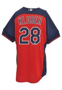 Cleveland Indians Team-Issued Batting Practice Jerseys — Cody Allen, Corey Kluber & Michael Brantley