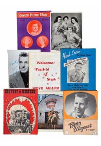 Collection Of Country Music Stars Autographed Souvenir Albums & Photos Including June Carter Cash, Hank Snow, Ferlin Husky & Others