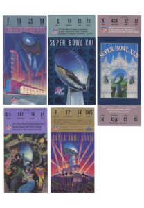 Collection Of Super Bowl Tickets & Ticket Stubs