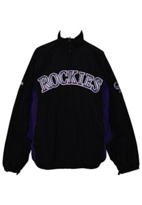 Colorado Rockies Player-Worn Warm-Up Jacket, BP Top & All-Star Game Shorts Attributed To Troy Tulowitzki