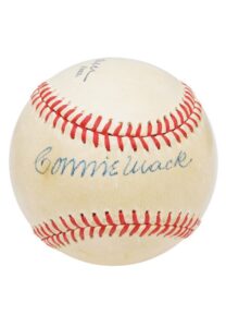 Connie Mack Single Signed Baseball