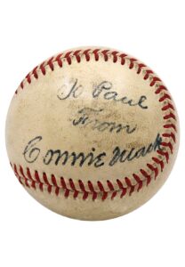 Connie Mack Single-Signed & Inscribed OAL Baseball