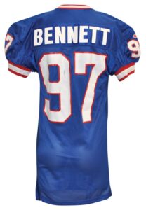 Cornelius Bennett Buffalo Bills Game-Used Items — 1992 Home Jersey & Late 1980s Helmet