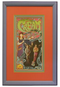 “Cream” 1967 Saville Theatre, London Concert Psychedelic Lithograph Poster