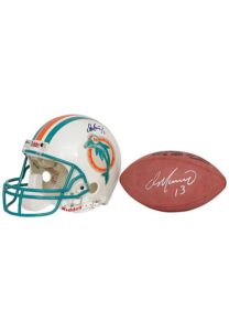 Dan Marino Miami Dolphins Autographed Full Size Helmet & Football