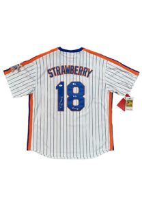 Darryl Strawberry Signed & Inscribed “86 WS Champs” Mitchell & Ness Jersey