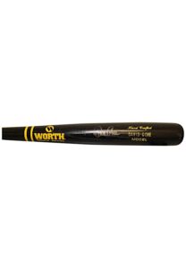 David Cone Game-Ready & Autographed Bat