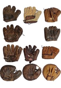 Dealer Lot Of Vintage Baseball Gloves & Track Shoes