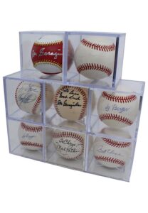 Deceased MLB Stars & Celebrities Single Signed Baseballs