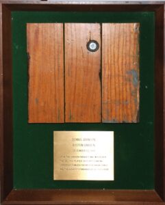 December 13, 1991 Dennis Johnson Framed Boston Garden Floor Award