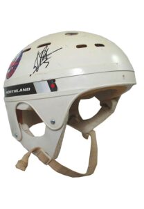 Dennis Potvin NY Islanders Game-Used & Autographed Helmet