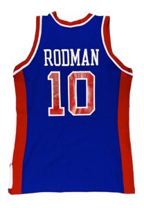 Dennis Rodman Detroit Pistons Autographed Jersey