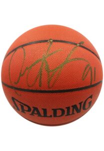 Dennis Rodman Single-Signed Spalding Basketball