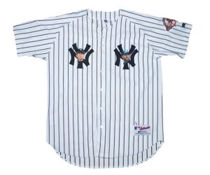 Derek Jeter & Alex Rodriguez Hand-Painted New York Yankees Home Pinstripe Limited Edition Jersey