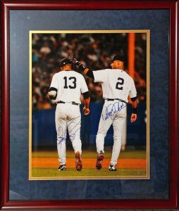 Derek Jeter & Alex Rodriguez NY Yankees Framed & Autographed 20 x 24 Photo