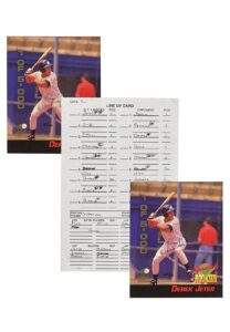 Derek Jeter Autographed Oversized LE Cards & Lineup Card