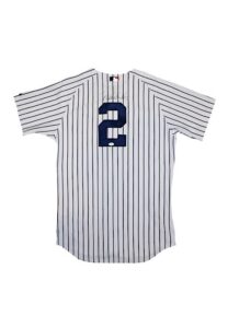 Derek Jeter New York Yankees Authentic Home Pinstripe Autographed Jersey