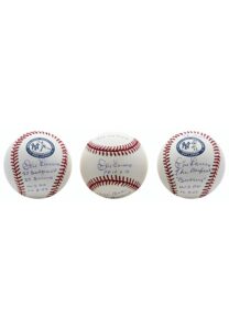 Don Larsen Single-Signed & Inscribed Baseballs Including Yogi