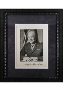 Dwight Eisenhower Autographed Framed Picture Display