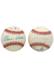 Dwight Evans & Jack Morris, Bernie Carbo & Chuck Essegian Dual-Signed Baseballs