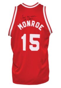 Earl “The Pearl” Monroe “Flav-O-Rich” Old Timers Game-Used & Autographed Uniform