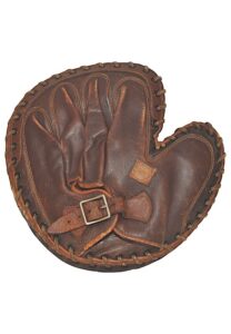 Early 1900s Spalding “Three and Out” Catcher’s Mitt