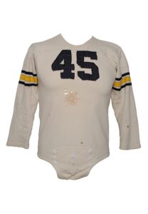 Early 1940s Army Football Game-Used Wool Jersey Attributed to Team Captain Hank Mazur