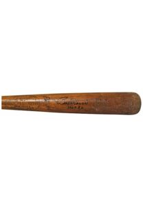 Early 1950s Bobby Doerr Boston Red Sox Team-Index Autographed Bat