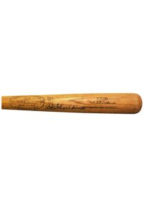 Early 1950s Red Schoendienst St. Louis Cardinals Team-Index Autographed Bat