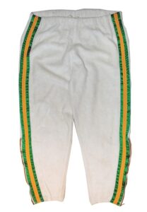 Early 1960’s Boston Celtics Worn Home Fleece Warm-Up Pants