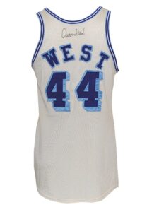 Early 1960’s Jerry West Los Angeles Lakers Game-Used & Autographed Home Jersey