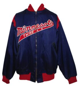 Early 1960’s Minnesota Twins Worn Suede-Lined Warm-up Jacket